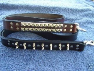 Hand made short leather dog LEASH. 2 ft. long