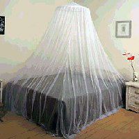 HANG UP WHITE MOSQUITO BUG SCREEN NET CANOPY NETTING FOR OVER THE BED