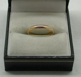 1950s Vintage Plain Narrow 22ct Gold Wedding Ring