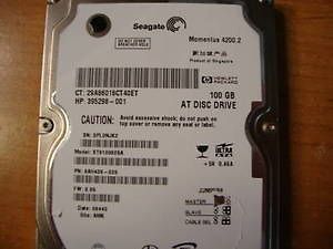 ST9100825A (See list for PN#s, FW#s & Site Codes) 100gb 2.5 IDE HDD