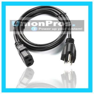 PRONG PIN BLACK EXTENSION CORD CABLE POWER CHARGER