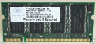 IBM Thinkpad R50 256MB PC2700 SODIMM Memory