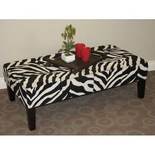 4D Concepts Large Coffee Table in Zebra Print 45840