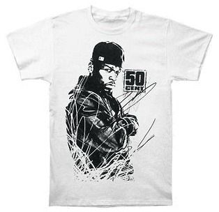 50 Cent Scribble t shirt New White Extended size 2XL