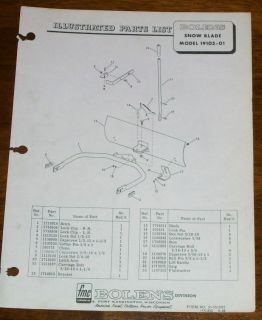 Bolens19105 01 Snow Blade Installation Manual