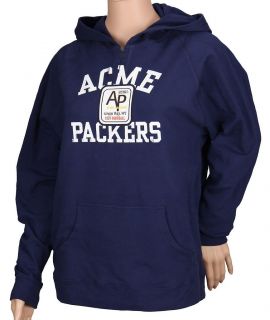 Green Bay ACME Packers NFL Womens Retro Logo Hoodie Sweatshirt, Navy