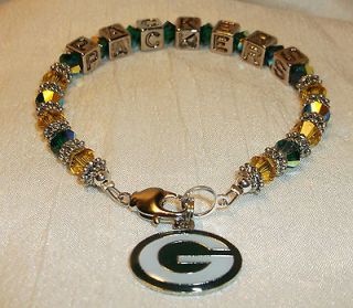 Bay Packers~Logo Charm~Bracelet ~Jewelry~Aaron Rodgers~Clay Matthews