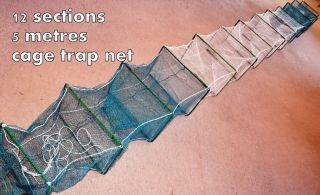FISHING TRAP CAGE NET CRAB/SHRIMPS/Y ABBIE/CRAWFISH 12 SECTIONS