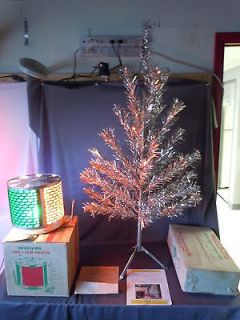 Glow 37br Aluminum Christmas Tree w Turbo 4 Color Wheel Motion Lamp+