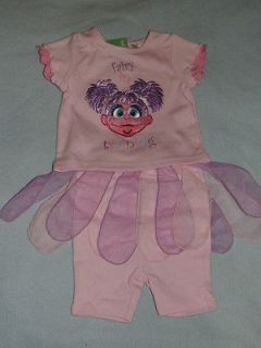 SESAME STREET ABBY CADABBY FAIRY 2 PIECE OUTFIT SIZE 2T 3T 4T NEW