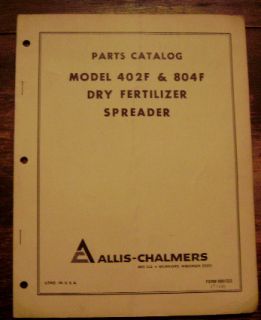 Allis Chalmers Dry Fertilizer Spreader Parts Catalog ac