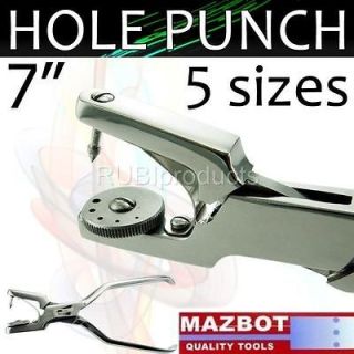 Mazbot® 7 Hole Punch Pliers 5 SIZE Jewelry Metal Leather HIGH GRADE