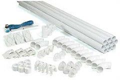 NEW 3 Inlet Central Vacuum Installation Kit with 75FT of PVC Pipe