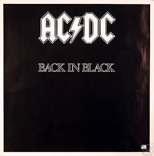 AC/DC 1980 BACK IN BLACK VINTAGE PROMOTIONAL POSTER