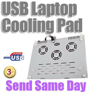 Fan Usb Aluminum Laptop Cooler Cooling Pad Stand Tray