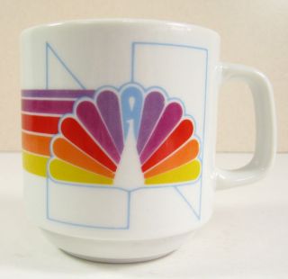 Vintage NBC Studios Peacock Logo Mug Stackable