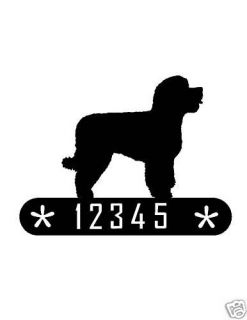 PORTUGESE WATER DOG METAL HOME ADDRESS SIGN HOUSE