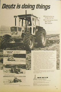 1975 Ad Deutz Corp is Doing Things Tractors Hay Making Equipment