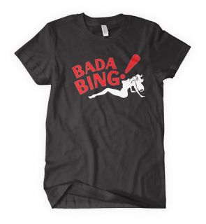 BADA BING T shirt Sopranos Mafia Strip Club jersey NEW