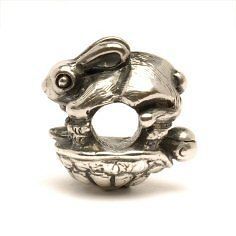 Authentic Trollbeads Silver Hare and the Tortoise 11255 (Incl. Orig