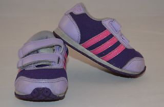 Adidas Baby Toddler Girls Purple Sneakers Velcro 5 K