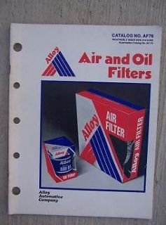 1961   1976 Alloy Automotive Air Oil Filter Catalog Auto Truck Cross