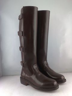 MEN POLO HORSE RIDING BIKER LEATHER RIDING TALL BOOT ALL US SIZES