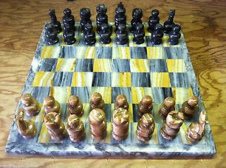 Chess Set Marble Onyx Alabaster