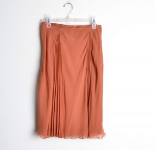 Alberta Ferreti Size 8 Silk Mauve Color Skirt