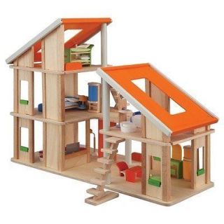 NEW Chalet Dollhouse with Furniture by Plan Toys ECO FRIENDLY
