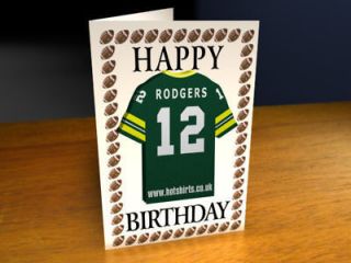 GREEN BAY PACKERS NFL BIRTHDAY CARD   PERSONALISE 