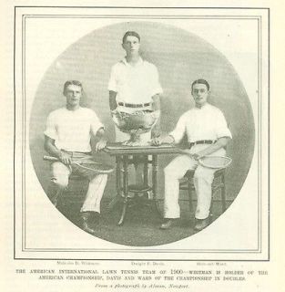1901 Lawn Tennis Holcomb Ward William Larned Edwin Fischer George