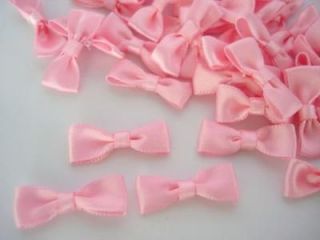 40 Pink Satin Simple Ribbon Bow Tie/wedding/tr​im/sewing/craf​t