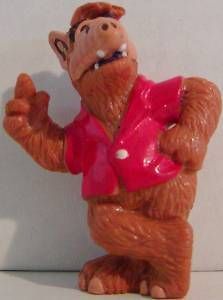 Alf Figurine in Red Shirt 1988 Vintage Plastic Figure 2 inch NULL