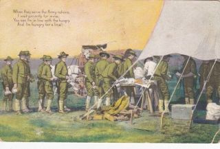 military Rations tent Hungry men vintage Im hungry for aline postcard