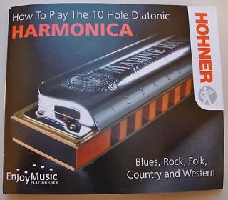 HOHNER Learn How TO Play HARMONICA Harp Lessons BOOK Blues ROCK Folk