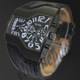Big Outdoor Business Sport Dual Time Mens Quartz Watch Clock Gift