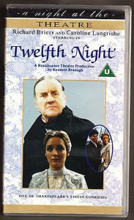 TWELFTH NIGHT   KENNETH BRANAGH   RICHARD BRIERS   VHS PAL (UK) VIDEO