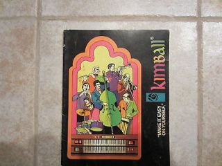 Vintage Kimball Organ Instant Entertainer Library order list form