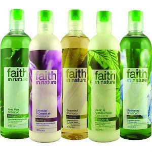 Faith in Nature Shampoo Shower Gel Conditioner Hair Foam Bath