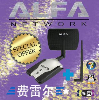 ALFA NETWORK AWUS036H 1W USB WIFI G Adapter + 7dBi Panel Antenna