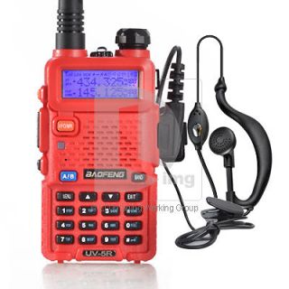 BAOFENG Red Handheld Transceiver UV 5R UHF+VHF Dual Band/Watch Radio