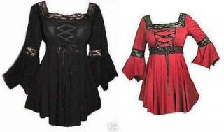 10/12/14/16/18​/20 BLACK/RED GOTHIC MEDIEVAL WENCH WITCH HALLOWEEN