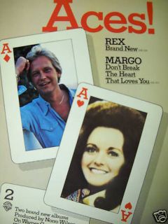 REX ALLEN JR. and MARGO SMITH 1978 Promo Poster Ad ACES