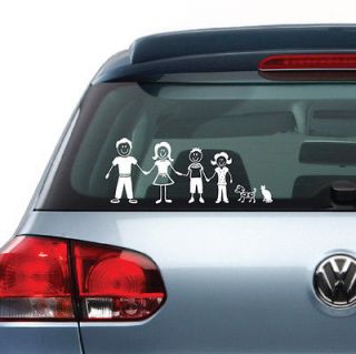 Family Figures Vinyl Decal Sticker Clings for Car Truck Van Vehicle