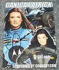 DANICA PATRICK Signed Autographed 2009 Indy Car Series Postcard Go