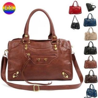 Faux Leather Casual Cross Shoulder Travel Motor Tote Women Bags