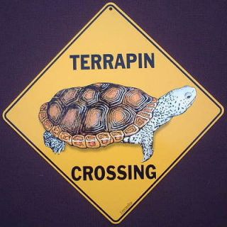CROSSING Sign art picture turtles decor sea amphibians tortoise