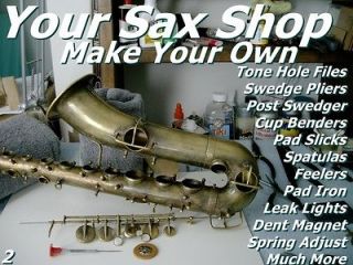 Saxophone tenor Alto Soprano Vintage Make Repair Tools Learn Pad Neck