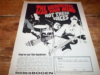 THE YOUNGBLOODS ( BOGEN AMPLIFIERS ) Vintage 1960s PSYCH magazine